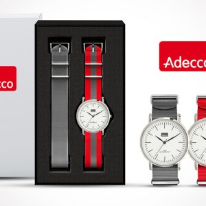 Flat style horloge 2-delige set 1