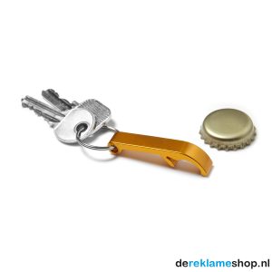 Flesopener met sleutelhanger leverbaar in 7 kleuren