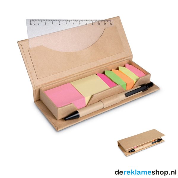 Memoset van Karton inclusief liniaal en pen