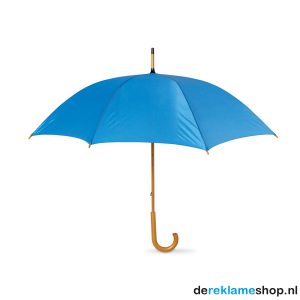 Paraplu met houten handvat in 11 kleuren leverbaar