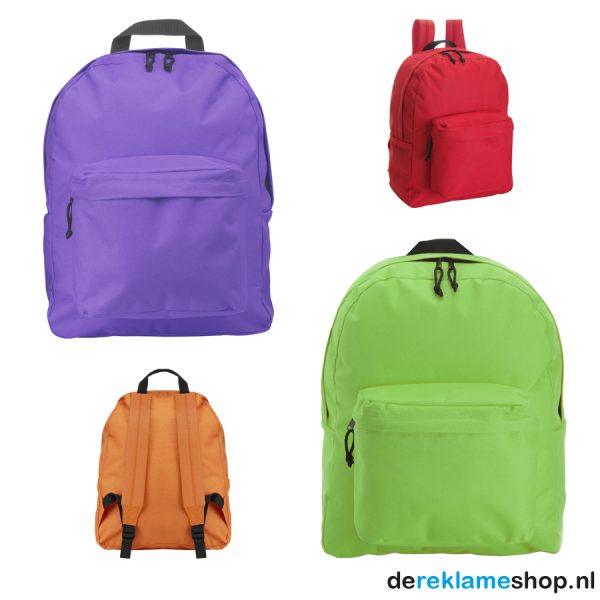 Rugzak in 10 verschillende kleuren leverbaar