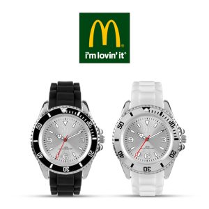 Silicone horloge metalen kast