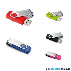 Techmate USB Flash 4GB in 12 kleuren leverbaar met metalen behuizing