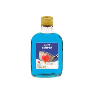 Gepersonaliseerd flesje kleurrijke likeur