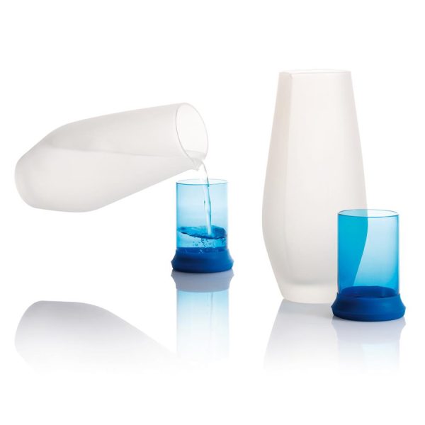 Hyta mat glazen karaf met gekleurd drinkglas