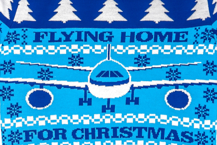 Eigen kersttrui van KLM