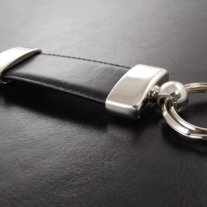Luxe leren sleutelhanger