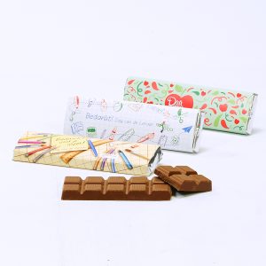 Chocoladereep met eigen ontwerp wikkel