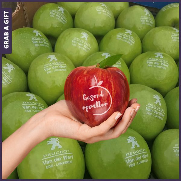 Grab a Gift - Rode of groene appels bedrukken met logo