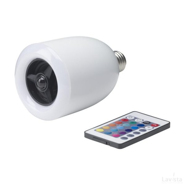 Bedrukte Music Light lamp met speaker met logo