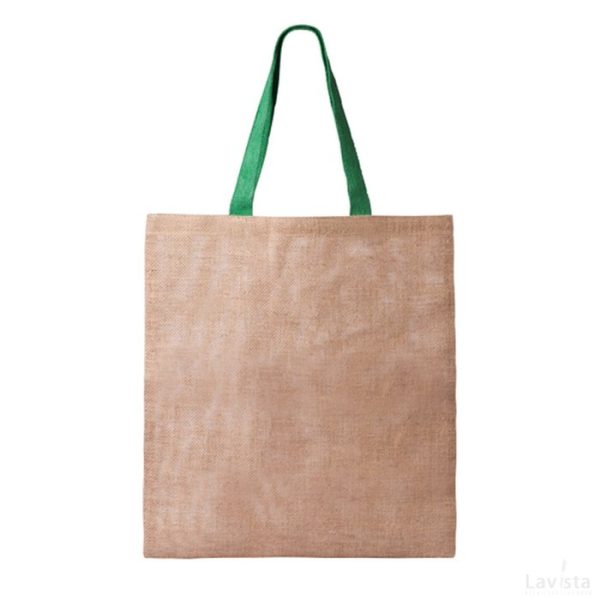 Goedkope jute shopper met logo