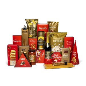 Kerstpakket Stralend rood goud