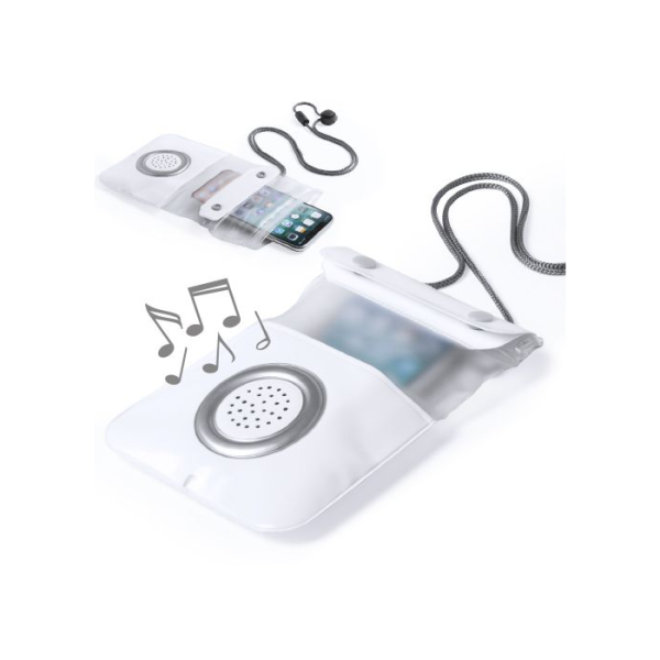 Luidspreker multifunctioneel tasje Livion met logo bedrukking
