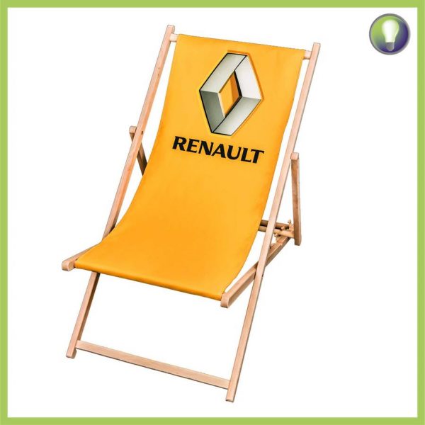 Gele strandstoel met logo - Webo Promotion