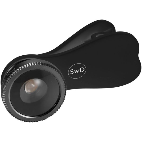 Fisheye lens met bedrukte clip