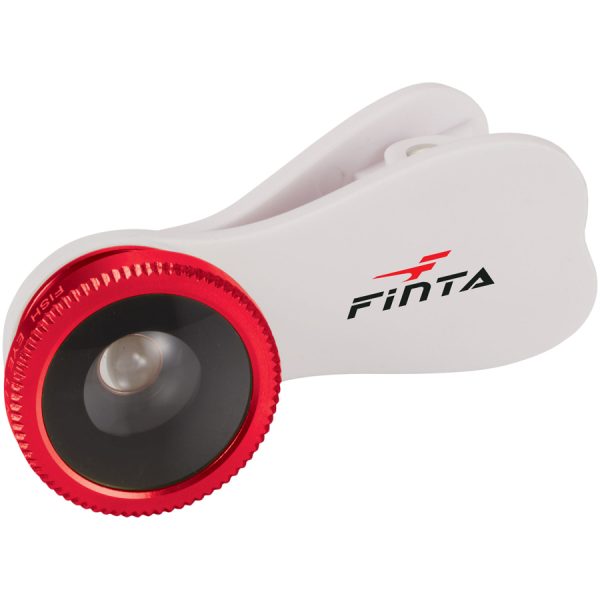 Fisheye lens met bedrukte clip