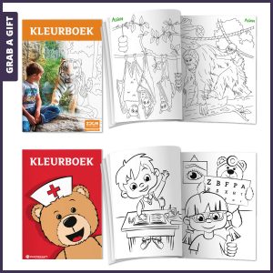 Grab a Gift - Kleurboekjes met eigen kleurplaten en cover bedrukken met logo