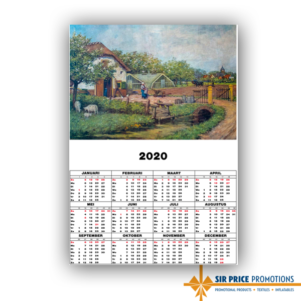 Kalenders van vliesstof boerderij