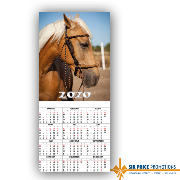Kalenders van vliesstof paard
