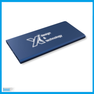 Powerbank met oplichtend logo