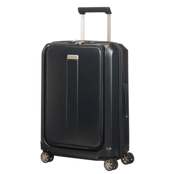 Samsonite handbagage koffer met laptop voorvak, Powerbank, USB aansluiting en Bluetooth tracker. Personaliseerbaar met logo of initialen