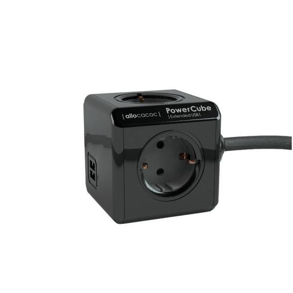 PowerCube-Extended-Duo-USB-Zwart-1,5