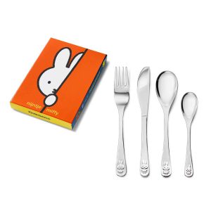 Kindercouvert nijntje, 4-delig, RVS