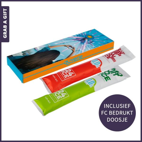 Grab a Gift Relatiegeschenken - Mocktail waterijsjes in een all-over full colour bedrukt doosje