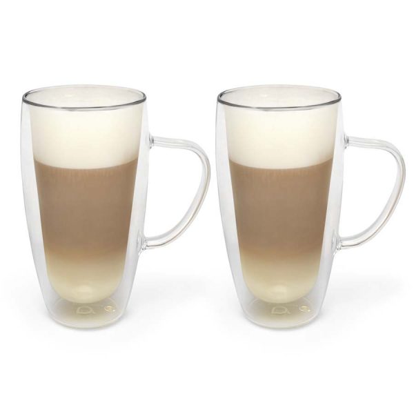 Dubbelwandig glas Cappuccino/Latte Macchiato, 400 ml, 2 stuks