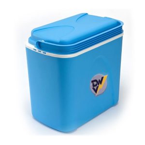 Lichtblauwe koelbox 24 liter met logo