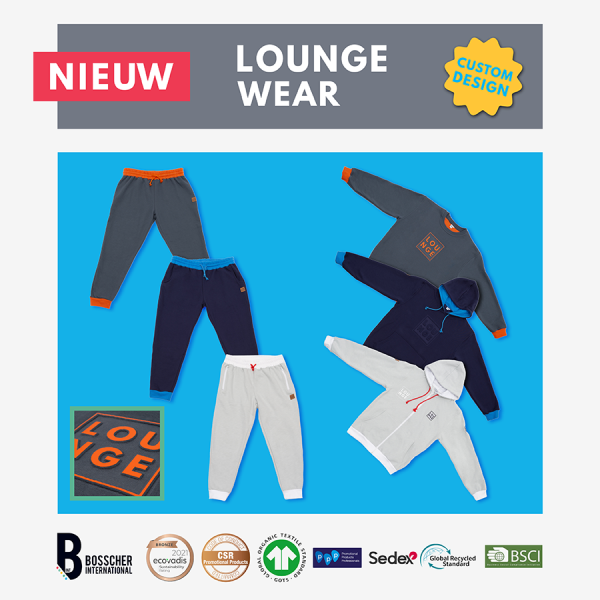 49 Zomer Bosscher International loungewear te personaliseren met logo of huisstijl