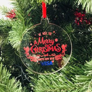 Plexiglas Kerstbal Ornament bedrukken (75 mm)