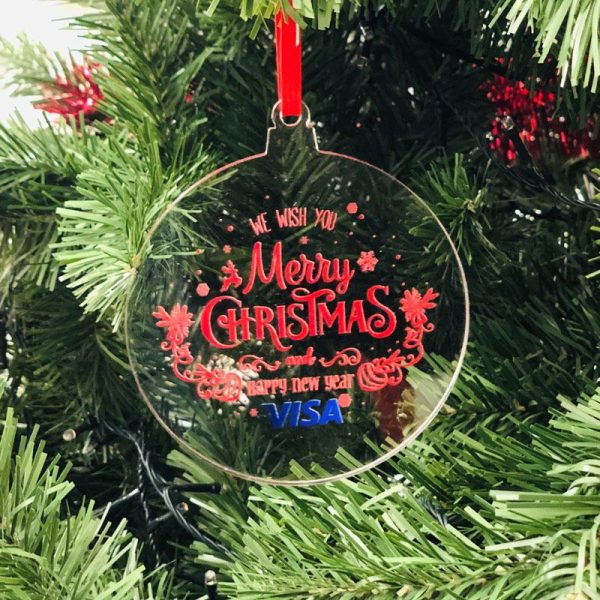 Plexiglas Kerstbal Ornament bedrukken (75 mm)