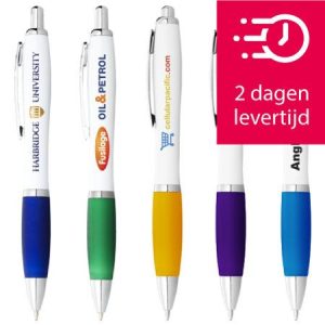 Balpen Nash witte houder full-colour