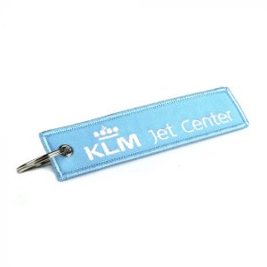 Remove Before Flight Tag (borduring) sleutelhangers met uw tekst of logo