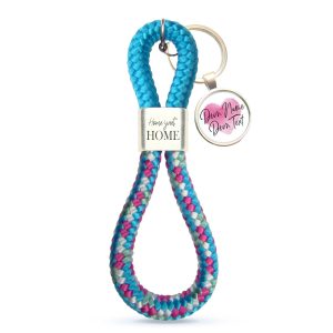 Sleutelhanger DUO Pink Heart - met eigen logo en/of tekst