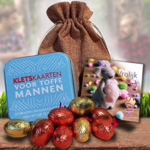Cadeau mannen kletskaarten met eitjes