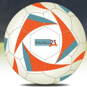 Leren voetbal bedrukt met logo