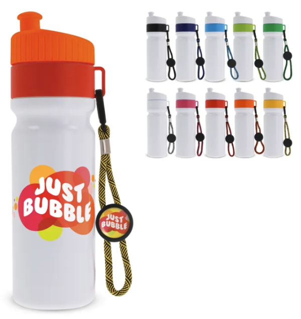 Bidon met rand en koord 750 ml