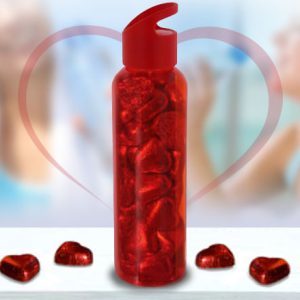 Thermobeker met hartjes en kaartje