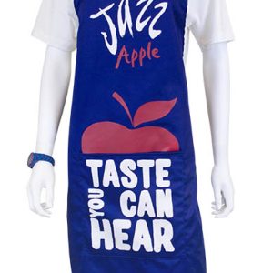 Bedrukt halter schort Jazz Appels tekst + logo