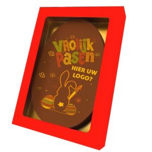 Paaskaart chocolade met paasgroet