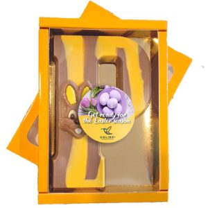 Paasletter chocolade met sticker