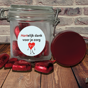 Weckpot met oplaadkabel en hartjes
