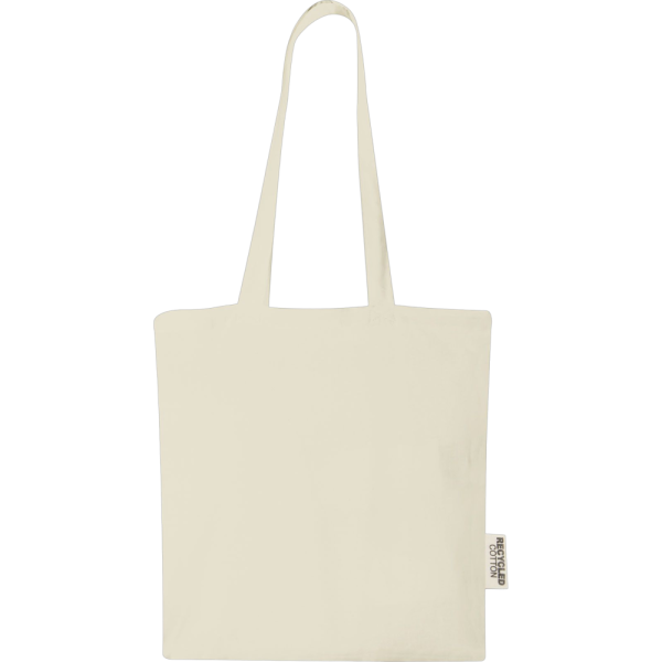 Madras 140 g/m2 GRS recycled cotton tote bag 7L