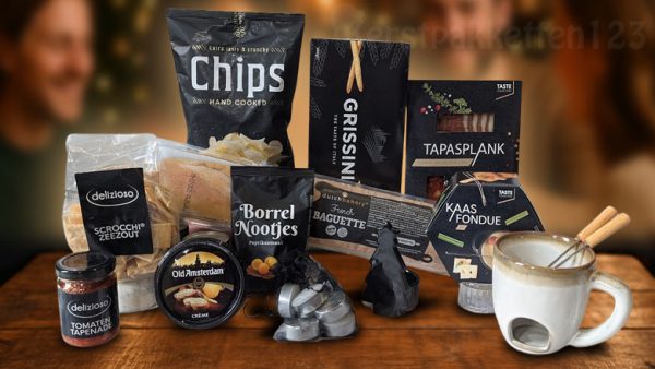 Sfeervol gezellig kaasfondue kerstpakket