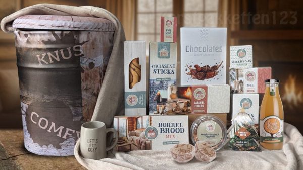 Kerstpakket Scandinavische opbergpoef