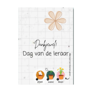 Kaart van groeipapier voor de dag van de leraar